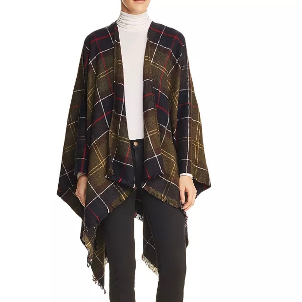 Barbour Staffin Tartan Ruana Plaid Wrap